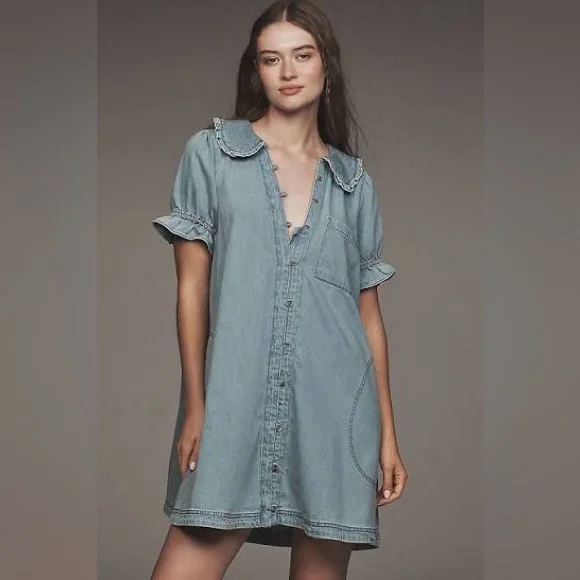 Anthropologie Pilcro Kieran Denim Dress - Picture 1 of 5